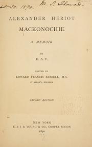 Cover of: Alexander Heriot Mackonochie by Eleanor A. Towle