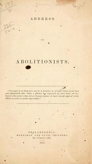 Address to abolitionists ...