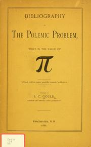 Cover of: Bibliography on the polemic problem