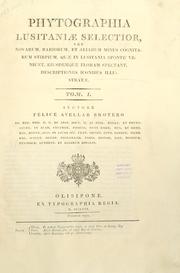 Cover of: Phytographia Lusitaniae selectior by Felix de Avellar Brotero