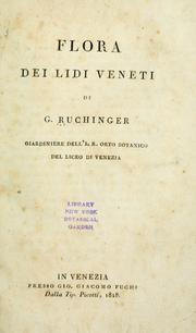 Cover of: Flora dei lidi veneti by Giuseppe Ruchinger