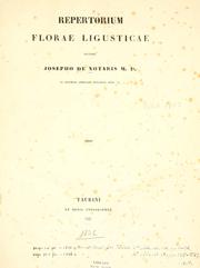Cover of: Repertorium florae Ligusticae by Giuseppe De Notaris
