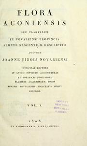Cover of: Flora Aconiensis: seu, Plantarum in Novariensi Provincia sponte nascentium descriptio.