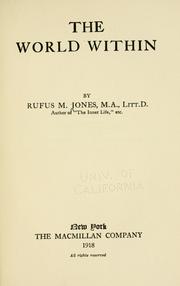 Cover of: The world within by Jones, Rufus Matthew