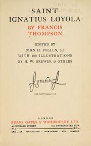 Cover of: Saint Ignatius Loyola by Francis Thompson