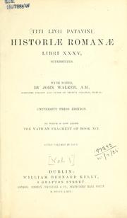 Cover of: Historiae Romanae libri 35 superstites. by Titus Livius