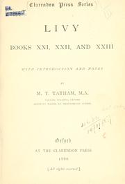 Cover of: Books 21, 22, and 23. by Titus Livius