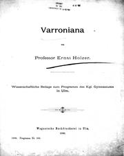 Cover of: Varroniana
