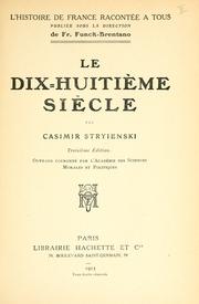 Cover of: dix-huitième siècle.
