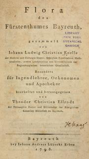 Cover of: Flora des F©ơrstenthumes Bayreuth by Johann Ludwig Christian Koelle