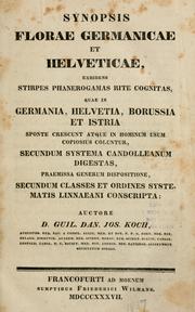 Cover of: Synopsis florae Germanicae et Helveticae by Wilhelm Daniel Joseph Koch