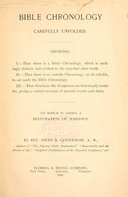 Cover of: Bible chronology: carefully unfolded ... to which is added a restoration of Josephus