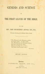Cover of: Genesis and science; or The first leaves of the Bible
