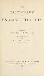 Cover of: The dictionary of English history.