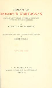 Memoirs of Monsieur d'Artagnan by Gatien Courtilz de Sandras