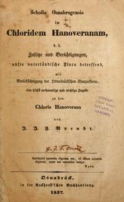 Cover of: Scholia Osnabrugensia in Chloridem Hanoveranam by J. J. F. Arendt