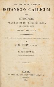 Cover of: Botanicon Gallicum by Augustin Pyramus de Candolle