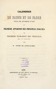 Cover of: Calendrier de faune et de flore pour les environs d'Aix by E. Hippolyte Boyer de Fonscolombe