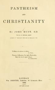 Cover of: Pantheism and Christianity by Hunt, John, Hunt, John