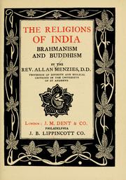 Cover of: The religions of India: Brahmanism and Buddhism.