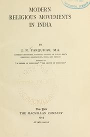Cover of: Modern religious movements in India by John Nicol Farquhar
