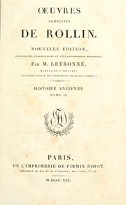 Cover of: OEuvres complètes: Accompagnée d'observations et d'éclaircissements historiques par M. Letronne