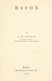 Cover of: Bacon by Richard William Church