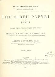 Cover of: The Hibeh papyri