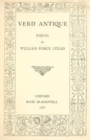Cover of: Verd antique: poems