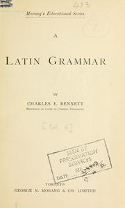 Cover of: A Latin grammar.