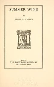 Cover of: Summer wind by Bessie C. Wigren