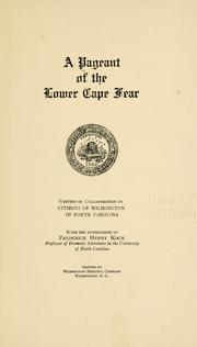 Cover of: A Pageant of the lower Cape Fear