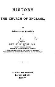 Cover of: History of the Church of England by Richard Watson Dixon