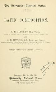 Cover of: Latin composition