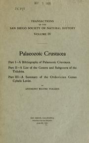 Cover of: Transactions of the San Diego Society of Natural History.