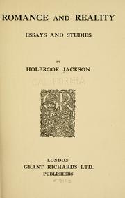 Cover of: Romance and reality by Holbrook Jackson