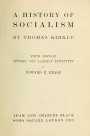 A history of socialism by Thomas Kirkup