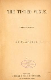 Cover of: The tinted Venus by F. Anstey