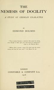 Cover of: The nemesis of docility by Holmes, Edmond Gore Alexander