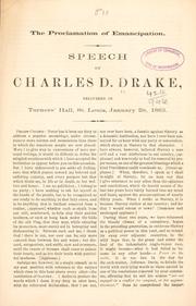 Cover of: The proclamation of emancipation. by Drake, Charles D.