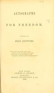 Cover of: Autographs for freedom