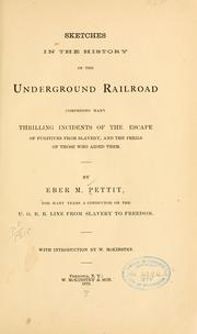 Cover of: Sketches in the history of the underground railroad by Eber M. Pettit