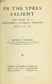 Cover of: In the Ypres salient by Willson, Beckles