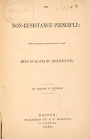 Cover of: Non-resistance principle by Charles K. Whipple