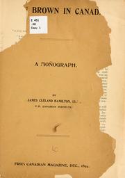 Cover of: John Brown in Canada by Hamilton, James Cleland