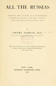 Cover of: All the Russias. by Norman, Henry