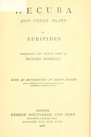 Cover of: Hecuba and other plays by Euripides