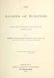 Cover of: The  Alcestis of Euripides. by Euripides