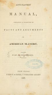 Anti-slavery manual by Sunderland, La Roy