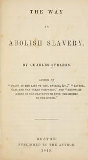 Cover of: way to abolish slavery.